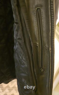 Vintage 90's River Road Men's Leather Cafe Racer Motorcycle Jacket SZ 48