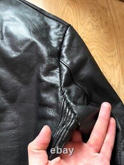 Vintage 90s Belstaff Leather Biker Motorcycle Racer Jacket Size S Black