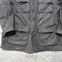 Vintage 90s Belstaff Waxed Canvas Tin Cloth Motorcycle Jacket Size 2xl Rare