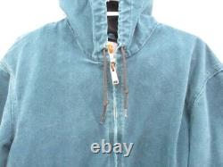 Vintage 90s Carhartt Dark Teal Hooded Jacket Mens Medium Regular J25DTL EUC