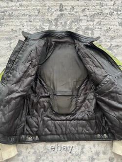 Vintage 90s Kawasaki Racing Leather Motorcycle Jacket Size XL