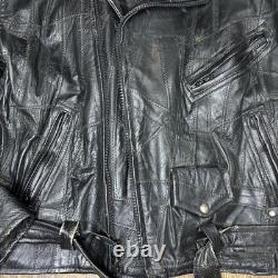 Vintage 90s Leather Motorcycle Jacket