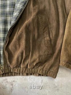 Vintage 90s Polo Ralph Lauren Suede Dad Jacket (size Large) Brown Minimalist
