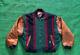 Vintage 90s Tommy Hilfiger Bomber Jacket Colorblock RARE Leather Wool Crest M