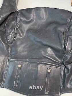 Vintage AMF Harley Davidson Biker Motorcycle Leather Jacket Size Small