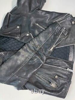 Vintage AMF Harley Davidson Biker Motorcycle Leather Jacket Size Small