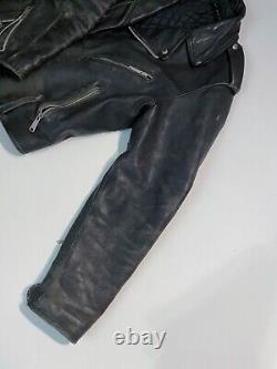 Vintage AMF Harley Davidson Biker Motorcycle Leather Jacket Size Small