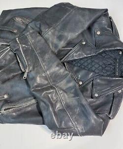 Vintage AMF Harley Davidson Biker Motorcycle Leather Jacket Size Small