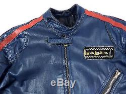 Vintage AVIAKIT LEWIS LEATHERS Twin Stripe Sportsman Motorcycle Jacket S M Rare