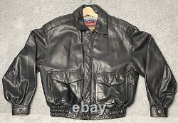 Vintage Adventure Bound By Wilsons Thinsulate 100% Leather Black Jacket Men's M
