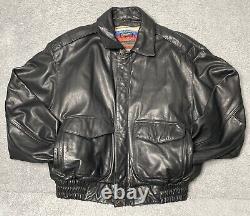 Vintage Adventure Bound By Wilsons Thinsulate 100% Leather Black Jacket Men's M