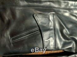 Vintage Aero leather Company Scotland Biker jacket 46 alpaca wool horse hide