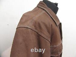 Vintage Akaso Leather Motorcycle Trucker Jacket Size XL
