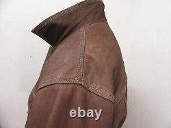 Vintage Akaso Leather Motorcycle Trucker Jacket Size XL