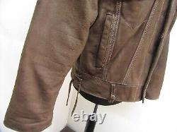 Vintage Akaso Leather Motorcycle Trucker Jacket Size XL