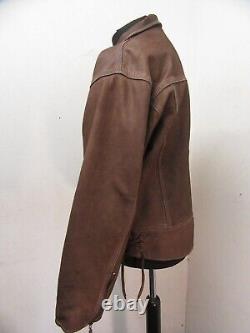Vintage Akaso Leather Motorcycle Trucker Jacket Size XL