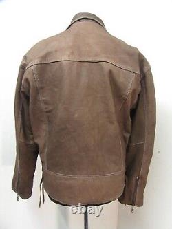 Vintage Akaso Leather Motorcycle Trucker Jacket Size XL