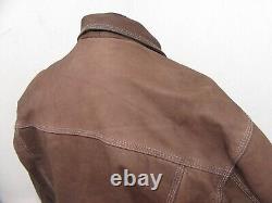 Vintage Akaso Leather Motorcycle Trucker Jacket Size XL