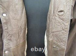 Vintage Akaso Leather Motorcycle Trucker Jacket Size XL
