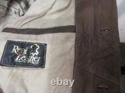 Vintage Akaso Leather Motorcycle Trucker Jacket Size XL
