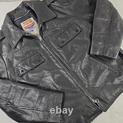 Vintage American Leatherwear Men's Black Thinsulate Jacket Size 44 Size Large