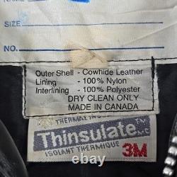 Vintage American Leatherwear Men's Black Thinsulate Jacket Size 44 Size Large