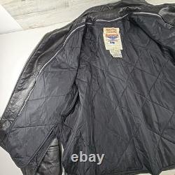 Vintage American Leatherwear Men's Black Thinsulate Jacket Size 44 Size Large