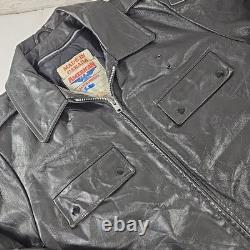 Vintage American Leatherwear Men's Black Thinsulate Jacket Size 44 Size Large