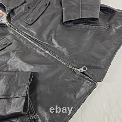 Vintage American Leatherwear Men's Black Thinsulate Jacket Size 44 Size Large