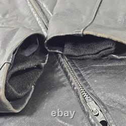 Vintage American Leatherwear Men's Black Thinsulate Jacket Size 44 Size Large