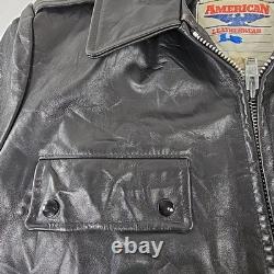 Vintage American Leatherwear Men's Black Thinsulate Jacket Size 44 Size Large