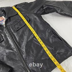 Vintage American Leatherwear Men's Black Thinsulate Jacket Size 44 Size Large