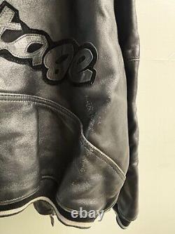 Vintage Avirex High Voltage Men's Size 6X Black Leather Motorcycle Jacket