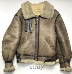 Vintage Avirex Type B-3 Bomber Jacket 38 Size Ac-17755 Sheep Skin A-2 G-1 Ma-1