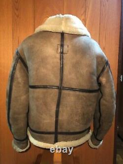 Vintage Avirex Type B-3 Bomber Jacket 38 Size Ac-17755 Sheep Skin A-2 G-1 Ma-1