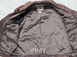 Vintage BANANA REPUBLIC leather jacket M motorcycle 1980s brown 42-44 bomber