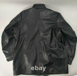 Vintage BELSTAFF PANTHER Black Leather Jacket Size M Great Patina Rare 1st Model