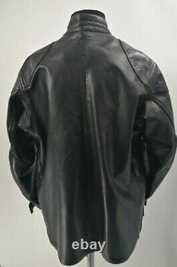 Vintage BELSTAFF PANTHER Black Leather Jacket Size M Great Patina Rare 1st Model