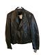 Vintage BERMANS Black Leather Motorcycle Bomber 80's Jacket Men's Size 44