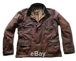 Vintage Barbour International Tourer Wax Motorcycle Jacket Medium Vgc