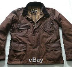 Vintage Barbour International Tourer Wax Motorcycle Jacket Medium Vgc