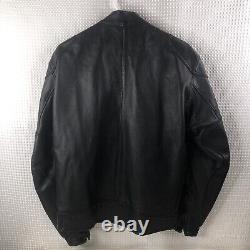 Vintage Bates Black Leather Cafe Racer Motorcycle Jacket NO TAG See Pictures