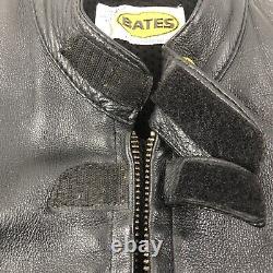 Vintage Bates Black Leather Cafe Racer Motorcycle Jacket NO TAG See Pictures