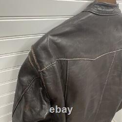 Vintage Bates Leather Cafe Racer Motorcycle Jacket Brown Custom Tailored Tag 60s