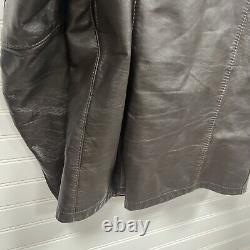 Vintage Bates Leather Cafe Racer Motorcycle Jacket Brown Custom Tailored Tag 60s