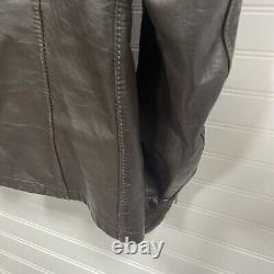 Vintage Bates Leather Cafe Racer Motorcycle Jacket Brown Custom Tailored Tag 60s