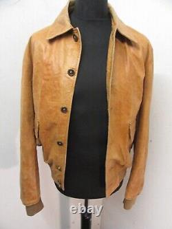 Vintage Belstaff Aviator Leather Flight Jacket Size Ukm, Italian XL