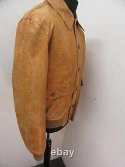 Vintage Belstaff Aviator Leather Flight Jacket Size Ukm, Italian XL