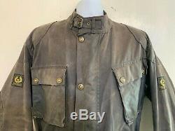 Vintage Belstaff Trialmaster Sammy Miller Waxed Cotton Motorcycle Jacket Size XL