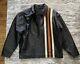 Vintage Best Buy Geek Squad Bomber Jacket Genuine Leather Size L Black